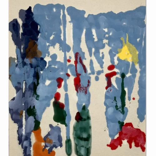 My Lost Box of Crayola Crayons, 2024 
79 x 61 cm 
Stained spray paint on raw canvas 
Price upon request