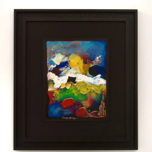 Untitled, 2025
30 x 24 cm and 50,5 x 44,5 cm with frame
Acrylic on cardboard, paintbrush and palette knife
Price upon request