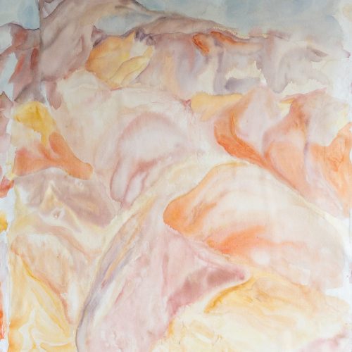 ROOTS RUN DEEP, 2024 
125 x 150 x 5 cm 
Acrylic on tea stained cotton canvas 
Price upon request