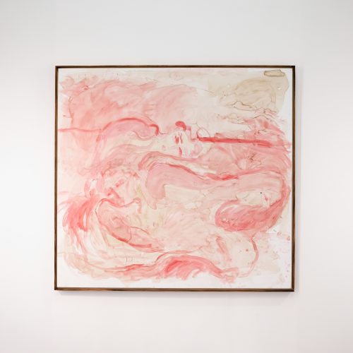 STAINED, 2024 
160 x 170 x 5 cm  
Natural pigments on cotton canvas 
Sold